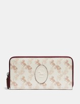Thumbnail for your product : Coach Accordion Zip Wallet With Horse And Carriage Print And Archive Patch