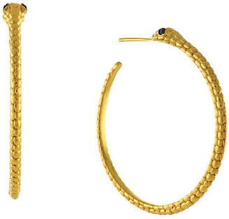 Louise et Cie Goldtone Snake Hoop Earrings