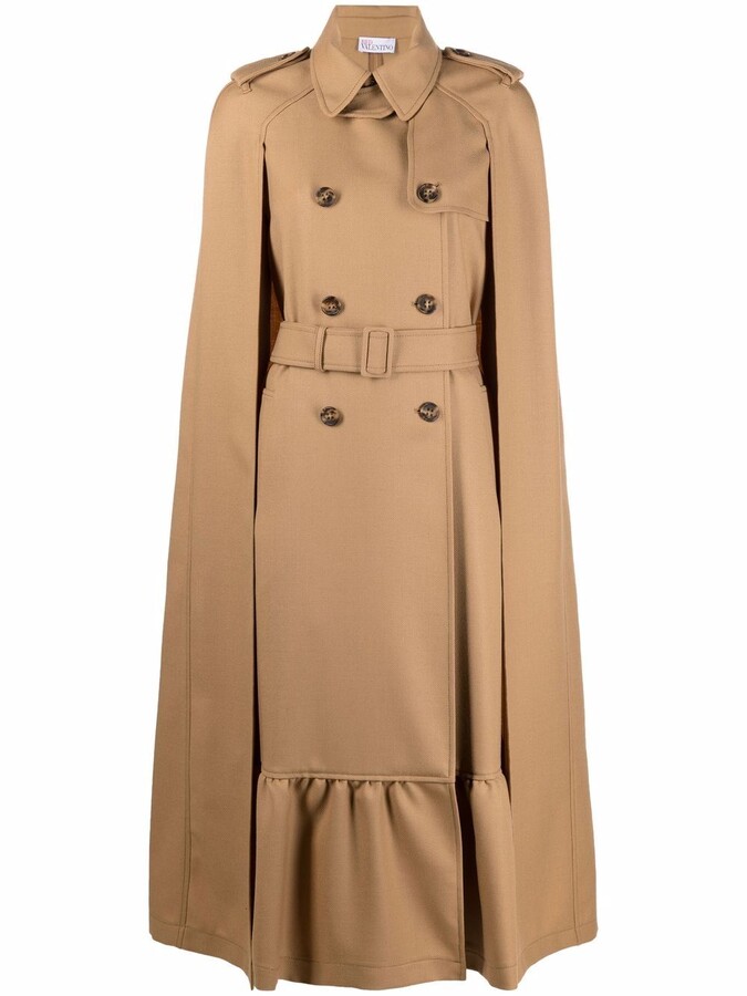 peplum trench jacket