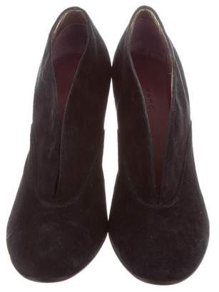 Marc Jacobs Suede Round-Toe Booties