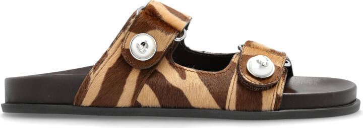 Jimmy Choo 'Fayence' Slides  - Brown