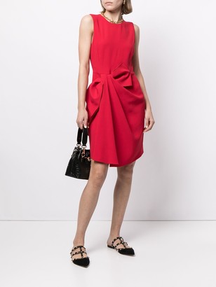 Emporio Armani Drape-Detail Sleeveless Dress