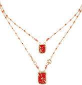 Thumbnail for your product : Gas Bijoux Red Enamel Totem Scapulaire Necklace