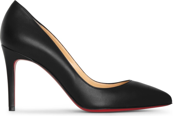 Christian Louboutin Pigalle 85 black leather pump - ShopStyle
