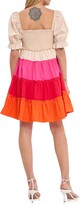 Thumbnail for your product : ENGLISH FACTORY Smocked Colorblock Cotton Dress
