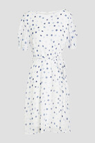 Thumbnail for your product : DKNY Sleepwear Belted polka-dot georgette mini dress