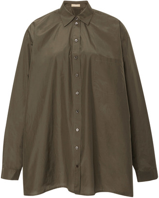 Michael Kors Collection Oversized Silk Taffeta Shirt