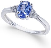 Thumbnail for your product : Macy's Sapphire (9/10 ct. t.w.) and Diamond Accent Ring in 14k White Gold (Also Available in Tanzanite, Emerald and Ruby) - Emerald/ Gold