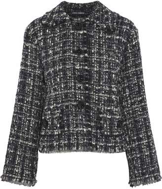 Dolce & Gabbana Frayed Wool-blend Boucle-tweed Jacket