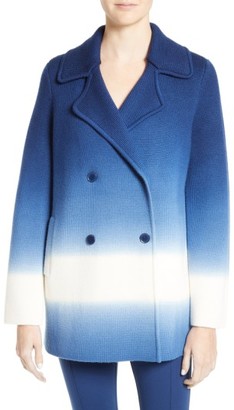 Tory Burch Women's Livingston Ombre Merino Wool Knit Double Breasted Coat