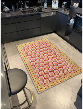 Bungalow Rose Multi Color Motif Ethnic Flower Pattern Vintage Decorative Machine Washable Area Rug Area Rugs