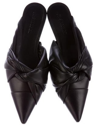 Jil Sander Leather Pointed-Toe Mules