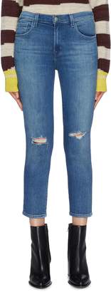 J Brand 'Ruby' ripped cropped cigarette jeans