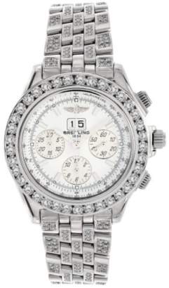 Breitling A44355 Windrider Crosswinds Chronograph & Diamonds Stainless Steel Mens Watch