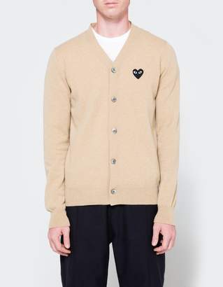 Comme des Garcons Play Play Cardigan in Beige