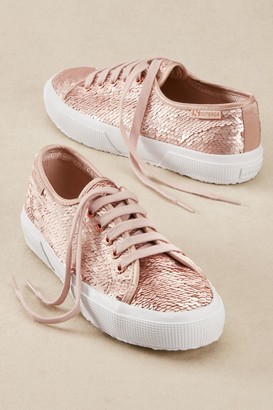 gold sequin sneakers