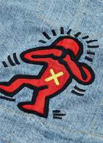 Thumbnail for your product : Alice + Olivia x Keith Haring Foundation 'Rumor' mix applique denim jacket