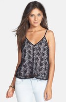 Thumbnail for your product : Lush Embroidered Overlay Tank (Juniors)
