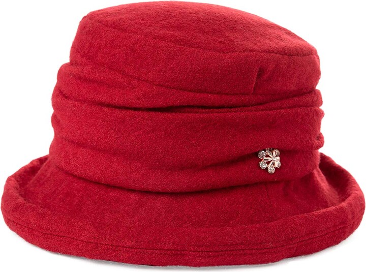 Fancet Womens Ladies Wool Felt Bucket Hats Classic Fashion 1920s