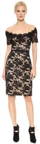 Thumbnail for your product : Reem Acra Off Shoulder Lace Sheath Dress