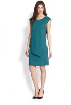 Thumbnail for your product : Lafayette 148 New York Cap-Sleeve Layered Sheath