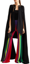 Thumbnail for your product : Balmain Striped Open-Knit Flared Pants