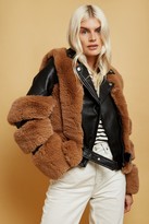 Thumbnail for your product : Black Faux-Fur Aviator Jacket