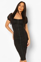 Thumbnail for your product : boohoo Off Shoulder Hook & Eye Lace Dress