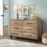 Thumbnail for your product : Sand & Stable Baby & Kids Arlen 6-Drawer Double Dresser Weathered Oak and Matte Black