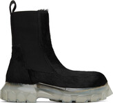 Thumbnail for your product : Rick Owens Black Bozo Tractor Chelsea Boots