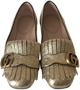gucci marmont flats gold