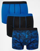 Thumbnail for your product : ASOS 3 Pack Trunks With Ditsy Floral Print SAVE 20%