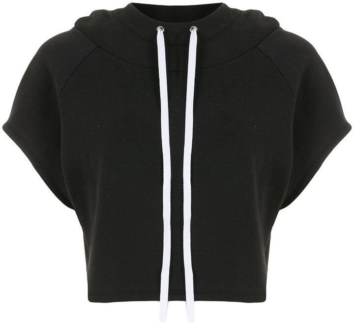 short sleeve shirt with hood