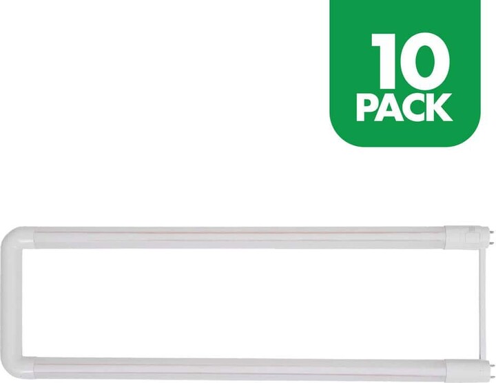 LEDone 15-Watt 2 ft. Linear LED U-Bent T8 Tube Light Bulb, Selectable Color Temperature (3500K/4000K/5000K) (10-Pack)