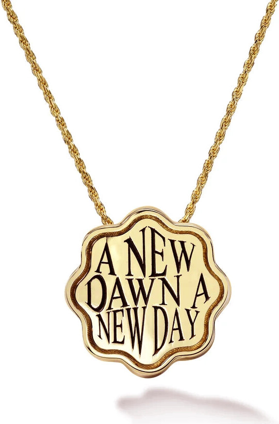 Retrouvaí Classic Optimism Talisman Yellow Gold Pendant Necklace