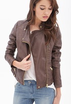Thumbnail for your product : Forever 21 Contemporary Faux Leather Moto Jacket