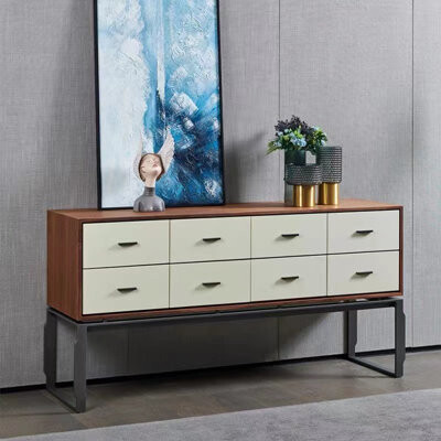 Liu's ink furniture 8-Drawer Modern Storage Sideboard