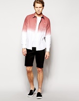 Thumbnail for your product : ASOS Oxford Shirt In Long Sleeve With Dip Dye