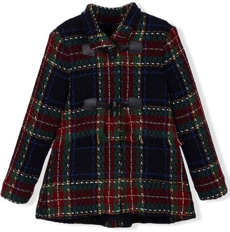 Lapin House Checked Duffle Coat