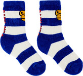 Thumbnail for your product : BAPE Kids Blue & White Hoop Baby Milo Socks