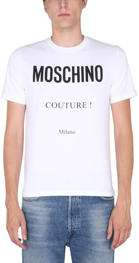 Moschino Logo Print Crewneck T-Shirt - ShopStyle