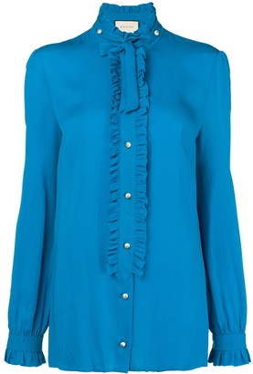 gucci blue blouse
