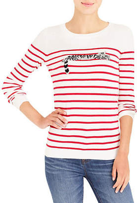 J. CREW MERCANTILE Novelty Striped Cotton Sweater