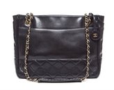 Thumbnail for your product : Chanel Pre-Owned Black Lambskin Vintage Bottom Quilted Shoulder Bag