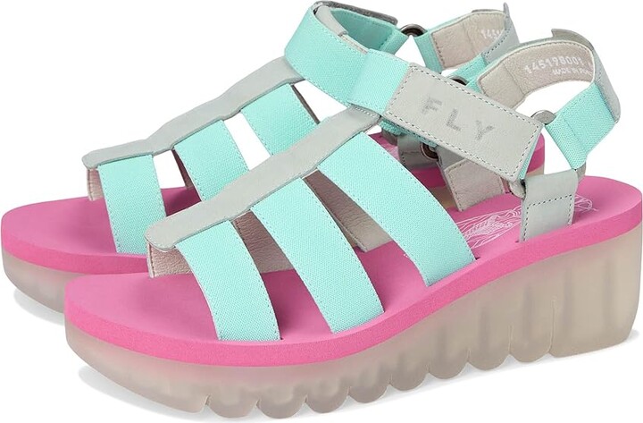 Fly London YOJI198FLY Women's Sandals Sky Blue/Military/Li : EU 41 (US Women's 10-10.5) M Rubber