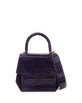 Thumbnail for your product : Nancy Gonzalez Crocodile Medium Structured Top-Handle Bag, Purple Shiny
