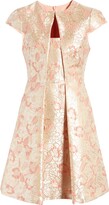 Thumbnail for your product : Vince Camuto Floral Jacquard Fit & Flare Cocktail Dress