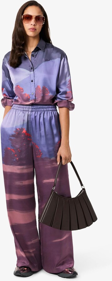 Lacoste Women's Oversized Landscape Print Pants