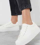 asos design day light chunky flatform lace up trainers