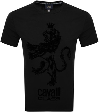 Just Cavalli Cavalli Class Crew Neck Logo T Shirt Black